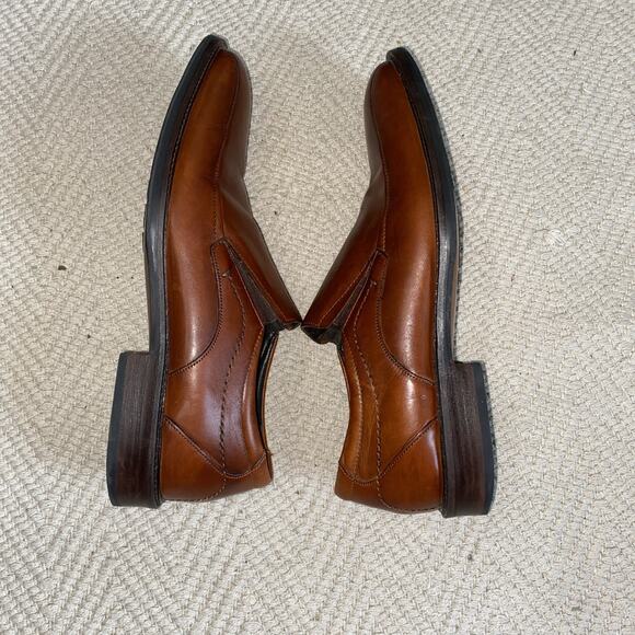 JOHNSTON & MURPHY Men's Brown Sheepskin Leather Loafers #20-3482 Size 9M - Picture 6 of 9